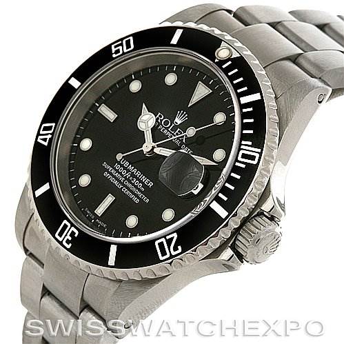 Rolex Submariner Date ref. 16610 con quadrante e lunetta neri